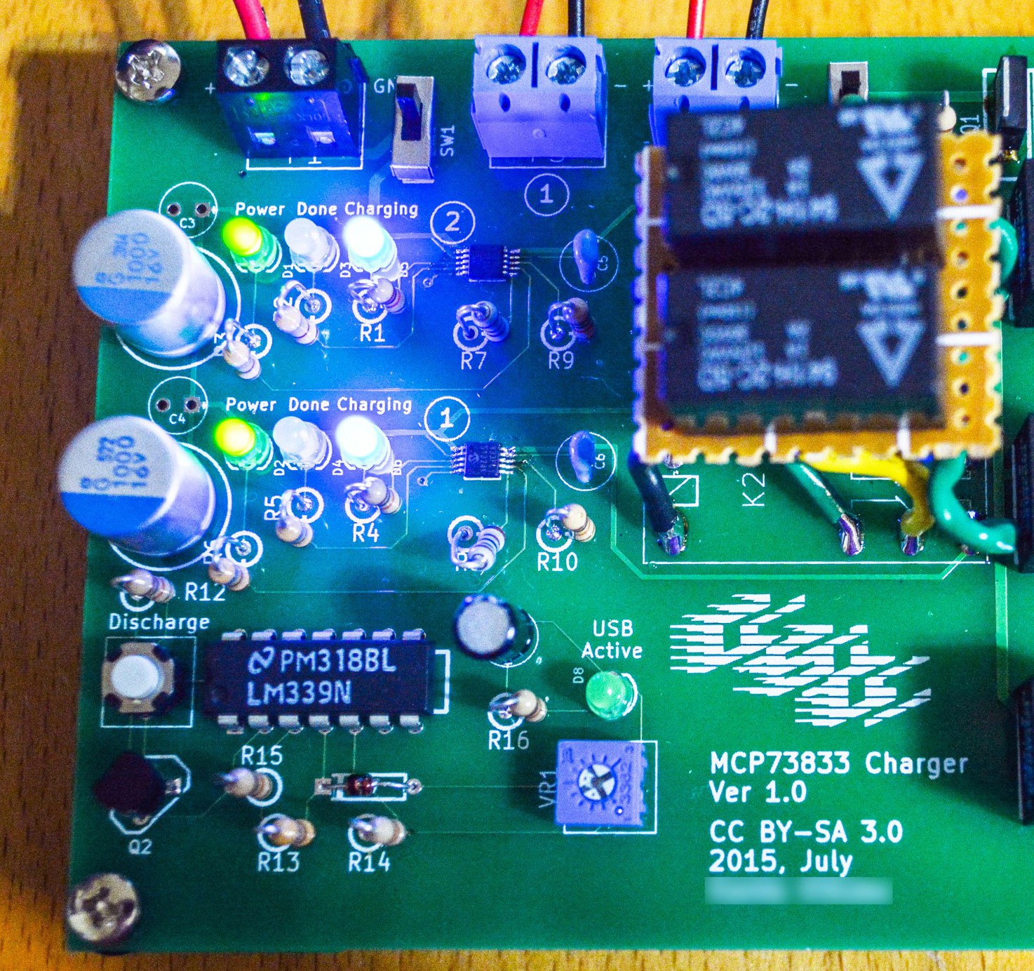 【チャージャー3号制作記】携帯型充電器、部品実装＋通電